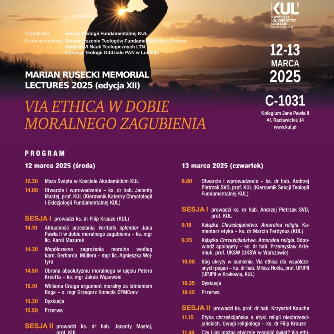 Marian Rusecki Memorial Lectures 2025: 